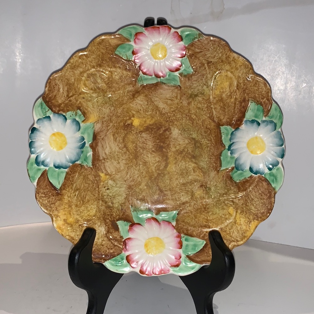 Vtg James Kent Fenton Plate, Made in England, 1950s, Floral Cake/ Cookie Plate